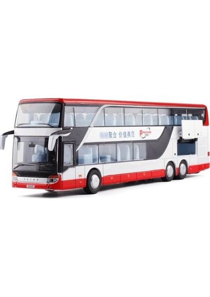 Yüksek Simülasyon 1/32 Alaşım Diecast Çift Katlı Otobüs Ses ve Işık Otobüs Modeli Metal Lüks Otobüs Araç Erkek Oyuncakları | Diecasts & Amp;oyuncak Araçlar (Yurt Dışından)