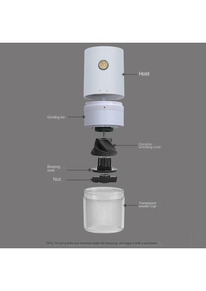 Taşınabilir Dış Mekan Şarj Edilebilir Kahve Öğütücü, USB Elektrikli Seyahat Kahve Çekirdeği Öğütücü, Ev Mutfak Fasulyesi Öğütücü (Yurt Dışından)