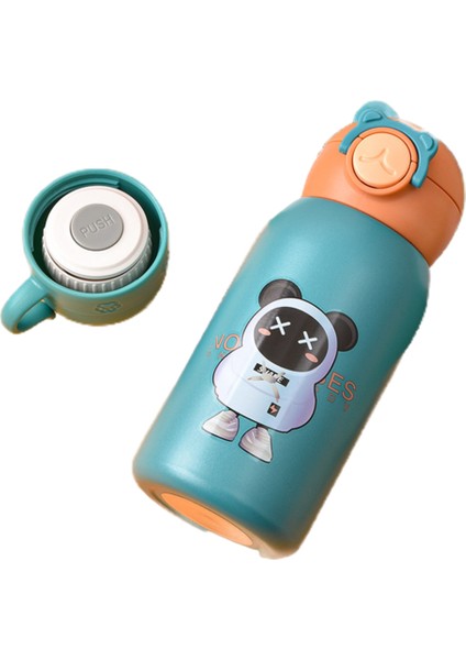 600ML Yalıtım Kabı, 316 Paslanmaz Çelik Karikatür Desenli Saman Kupası Kupa Kapak Yalıtım Kupası (Yurt Dışından)