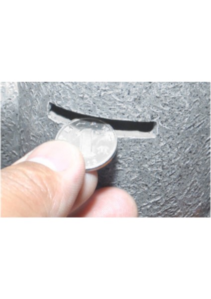 Yeni Paskalya Adası Taş Adam Para Tasarrufu Kutusu Reçine Kumbara Siyah Gri Zarif Sikke Bankası (10.5 * 8.5 * 18 Cm) (Yurt Dışından)