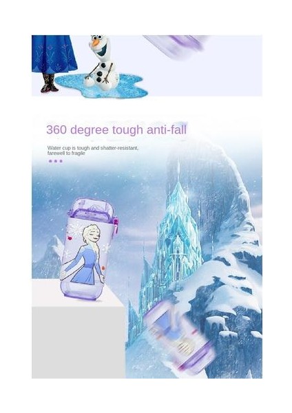 280ML Kare Saman Fincan, Karikatürlü Dondurulmuş Desenli Çocuklar Için Uygun Samanlı Saman Kabı (Yurt Dışından) modelleri