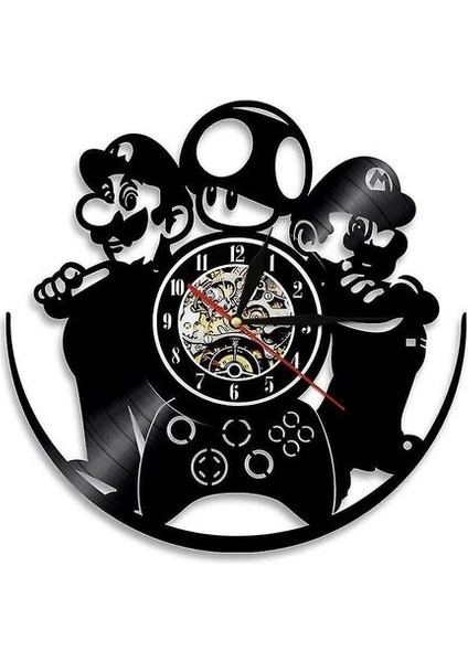 Süper Mario LED Işık Uzaktan Kumanda Vinil Kayıt Lp Duvar Saati Dekor Sanat Redmiter @ (Yurt Dışından)