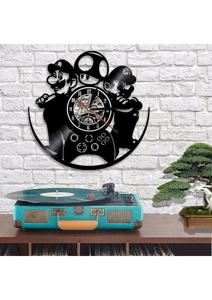 Süper Mario LED Işık Uzaktan Kumanda Vinil Kayıt Lp Duvar Saati Dekor Sanat Redmiter @ (Yurt Dışından) fiyatları
