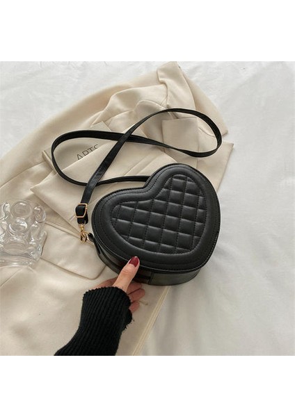 Narin Düz Renk Kalp Çapraz Çanta Çanta (Yurt Dışından)