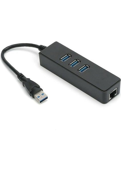 3 Bağlantı Noktalı USB 3.0 Gigabit Ethernet Çoklu Hub Ayırıcı Ağ Adaptörü (Yurt Dışından)