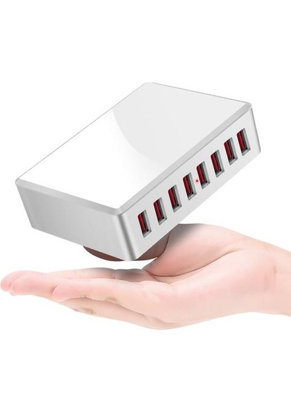 Beyaz Akıllı Çok Portlu USB Şarj Ac Güç Adaptörü Dijital Ekran Masaüstü Duvar Montaj Evi Resmi iPhone Charger Huawei |cep Telefonu Şarj Cihazı (Yurt Dışından) modelleri