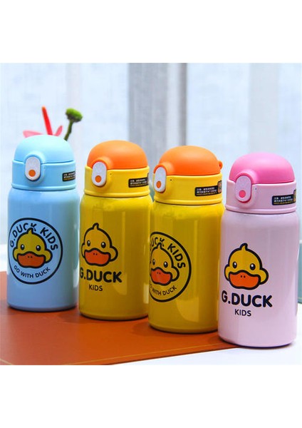 400ML Küçük Sarı Ördek Deseni ve Saman Kayışı ile Çocuk Su Şişesi, Büyük Kapasiteli Su Şişesi ile Ilkokul Öğrencileri Için Uygun Çift Amaçlı (Yurt Dışından) fiyatları