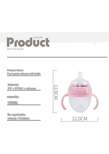 150 ml Bebek Gıda Sınıfı Silikon Bebek Şişesi Yenidoğan Besleme Şişesi Anti Güz Bebek Içme Süt Anti Flatsience Biberon | Şişeler (Yurt Dışından) fırsatları