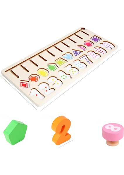 Ahşap Numarası Bulmaca Sıralama Montessori Oyuncak Şekli Sıralayıcısı Sayma Oyunu Eğitim Yığını Blok Yapboz Slayt Aktivite Kurulu Oyuncaklar | (Yurt Dışından)