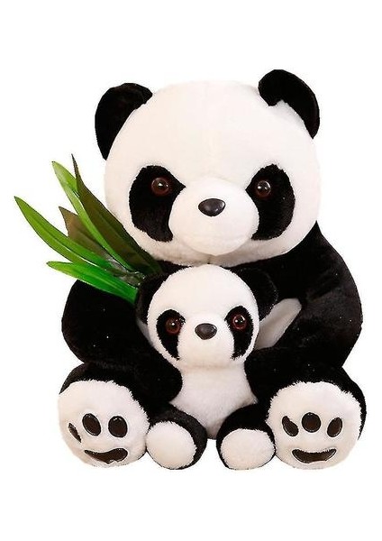 Panda ile Panda Bebek Peluş Bebek Peluş Oyuncak 22CM (Yurt Dışından)