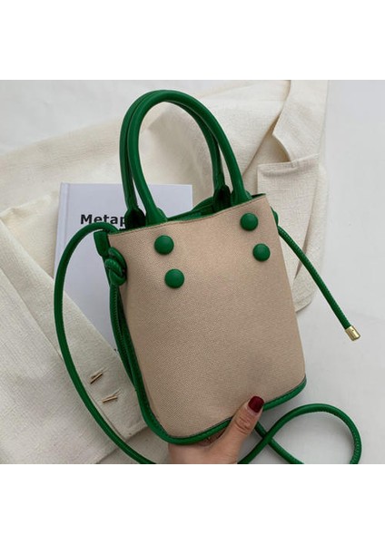 Moda Kontrast Renk Niş Mini Cep Telefon Çantası, Basit ve Batı Tarzı Elle Tutulan Tek Omuzlu Messenger Çantası (Yurt Dışından)