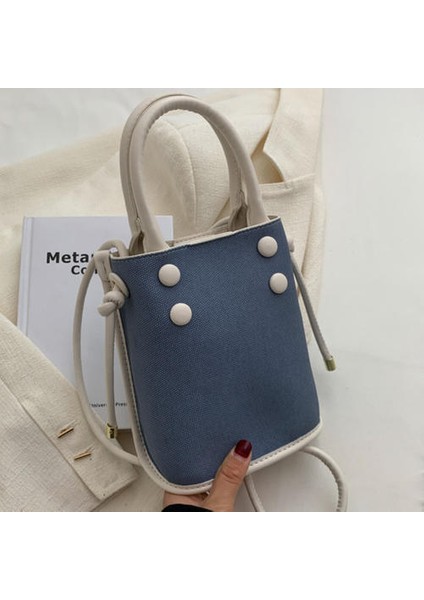 Moda Kontrast Renk Niş Mini Cep Telefon Çantası, Basit ve Batı Tarzı Elle Tutulan Tek Omuzlu Messenger Çantası (Yurt Dışından)