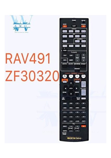 Yeni Yedek Uzaktan Kumanda Yamaha RX-V375 RX-V375BL RX-V473BL RX-V473 YHT-591 RX-V465 Av (Yurt Dışından)