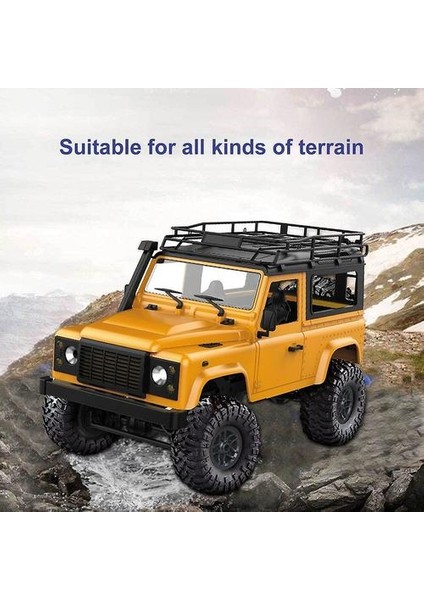 1:12 Mn-90 Rc Paletli Araba 2.4g 4WD Uzaktan Kumanda Büyük Ayak Off-Road Paletli Askeri Araç Modeli Rtr Uzaktan Kumanda Oyuncak (Sarı) (Yurt Dışından)