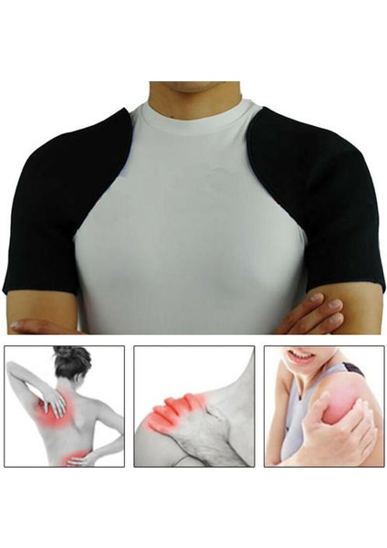 (M) Unisex Çift Omuz Neopren Destek Yaralanması Artrit Dislocation Brace Askı (Yurt Dışından)