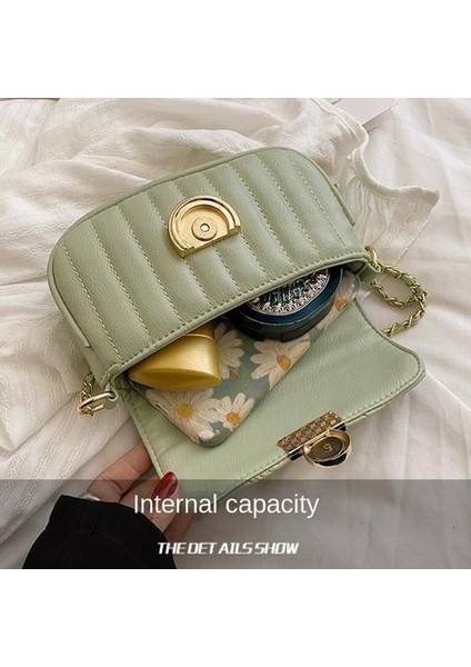 Azınlık Tasarım Bayanlar Moda Tek Omuzlu Messenger Çantası, All-Match Yüksek Doku Popüler Modeli Küçük Çanta (Yurt Dışından)