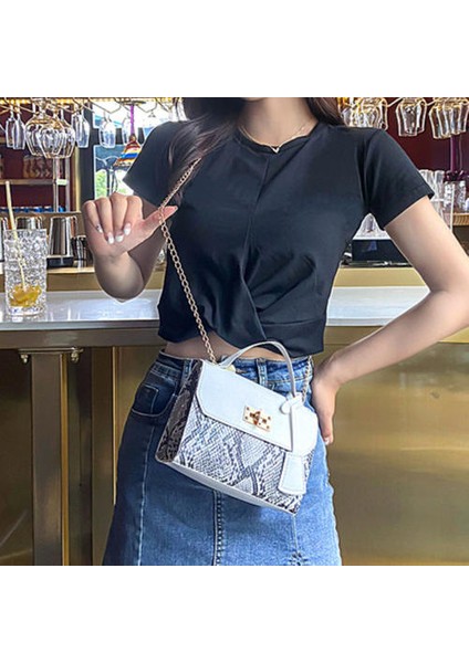 Modaya Uygun Moda Tek Omuzlu Messenger Eyer Çantasının Koreli Versiyonu, Popüler Western Style All-Match Ladies Bag (Yurt Dışından)