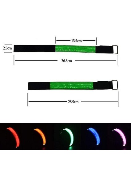 Ledli Koşu Bileziği.4 Adet Işıklı Bileklik Reflektörlü Bileklik Işıklı Bileklik Işık Bandı USB Şarjlı.koşu Koşu Döngüsü Için Aydınlık Bilezikler (Yurt Dışından)