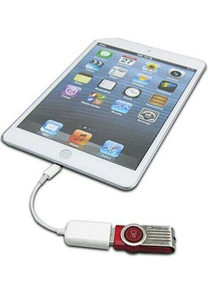 Için 8 Pin Için USB Klavye iPhone iPad 4 / Mini Otg Kamera Adaptörü Kablosu Beyaz (Yurt Dışından)