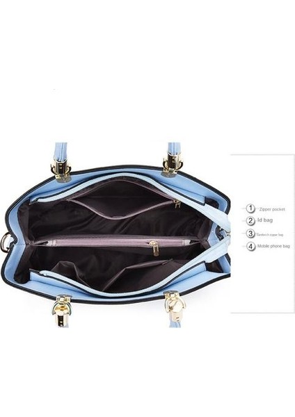 Tek Omuzlu Kadın Moda Trendi Büyük Kapasite, El Çantası Üst Düzey Doku Messenger Çantası (Yurt Dışından)