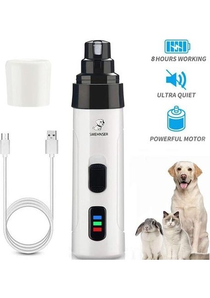 Elektrikli Köpek Tırnak Makasları Köpek Tırnak Öğütücüler Için Şarj Edilebilir USB Şarj Pet Sessiz Kedi Paws Tırnak Bakımı Düzeltici Araçları | Köpek Tırnak Makası (Yeni Set) (Yurt Dışından)