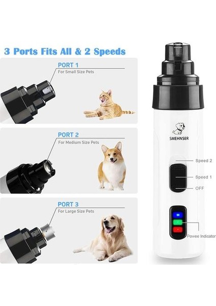 Elektrikli Köpek Tırnak Makasları Köpek Tırnak Öğütücüler Için Şarj Edilebilir USB Şarj Pet Sessiz Kedi Paws Tırnak Bakımı Düzeltici Araçları | Köpek Tırnak Makası (Yeni Set) (Yurt Dışından)