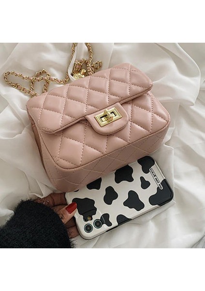 Xiaoxiangfeng Küçük Altın Top Çanta Rhombus Zincir Çantası, Şık Kadınlar Tek Omuzlu Messenger Çantası (Yurt Dışından) fırsatları