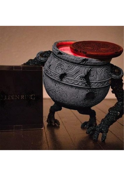 Gizemli Elden Ring Pot Boy Reçine Heykeli Ev Dekor LED Işık Renk Değiştirme (Yurt Dışından)