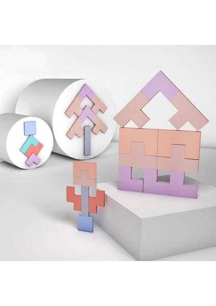 Ahşap Oyuncak Ahşap Bulmaca Kurulu Tetris Oyun T Şekli Mtach Tangram Çok Fonksiyonlu 3 In 1 Bebek Çocuk Doğum Günü Noel Hediyesi # 40 | Blokları (Yurt Dışından)