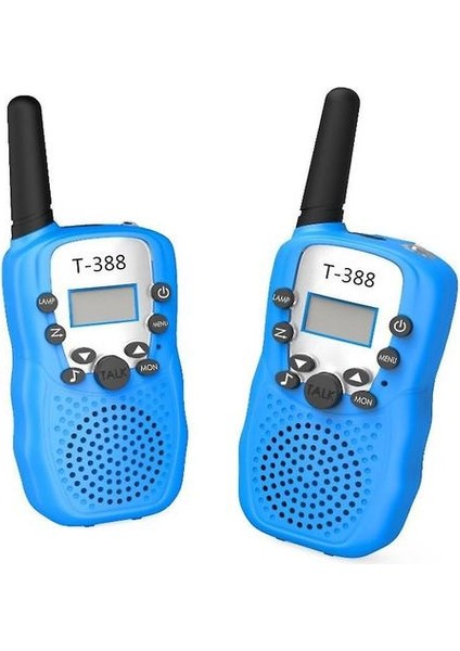 Çocuklar Walkie-Talkies, 3 Km Açık Kablosuz Sohbet (Mavi) (Yurt Dışından)