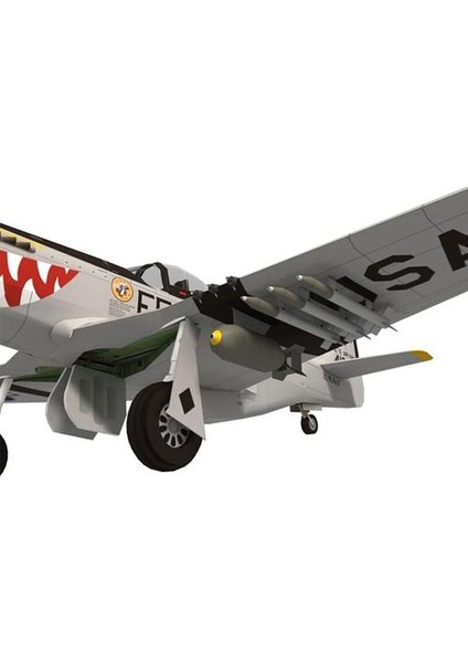 45 cm P 51D Mustang Avcı Uçağı Bombacı Sürüm Uçak Kağıt Modeli Montaj (Yurt Dışından)