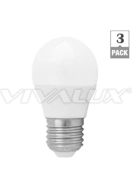 3 Paket Lux Cameo LED Mini Küre Klasik Büyük Edison Vida Ampul 6 W E27 LED Ampul, 6 W, E27, 230 V, Mini Küre (Yurt Dışından)