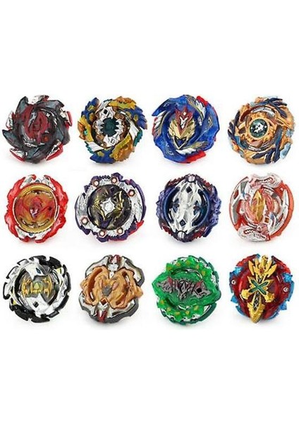 12X Beyblade Patlama Iplik Tops Set Iplik ile Kavrama Başlatıcı + Köpük Saklama Kılıfı (12 Adet) (Yurt Dışından)