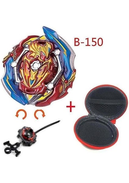 5 + Beyblade Burst Kıvılcım Turbo B48 Launcher, Metal Üst Gyro Blade Blade Iplik Mücadele Oyuncaklar (B150) (Yurt Dışından)