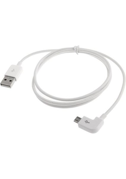 5 M 90 Derece Mikro USB Portu USB Veri Kablosu, Samsung / Huawei / Xiaomi / Meizu / Lg / Htc ve Diğer Akıllı Telefonlar Için (Beyaz) (Yurt Dışından) fiyatları