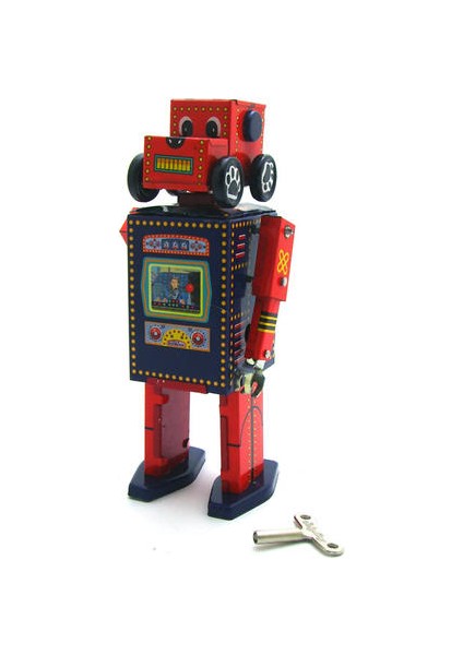 Yetişkin Koleksiyonu Retro Rüzgar Oyuncak Metal Teneke Arama ve Kurtarma Robot Köpek Araba Clockwork Oyuncak Şekil Modeli Vintage Oyuncak Hediye | Rüzgar Oyuncaklar (Yurt Dışından)