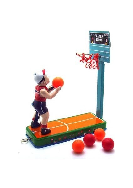 Yetişkin Koleksiyonu Retro Rüzgar Up Oyuncak Metal Teneke Basketbol Oyuncu Çekim Basketbol Standı Clockwork Oyuncak Rakamlar Modeli Hediye | Oyuncaklar (Yurt Dışından)