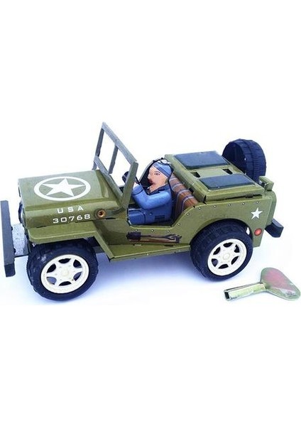 Yetişkin Koleksiyonu Retro Wind Up Oyuncak Metal Teneke Jeep Modeli Mekanik Oyuncak Clockwork Oyuncak Rakamlar Modeli Çocuklar Hediye | Rüzgar Up Oyuncaklar (Yurt Dışından)