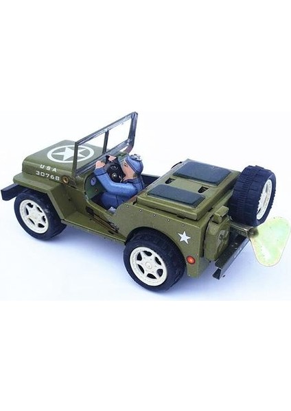 Yetişkin Koleksiyonu Retro Wind Up Oyuncak Metal Teneke Jeep Modeli Mekanik Oyuncak Clockwork Oyuncak Rakamlar Modeli Çocuklar Hediye | Rüzgar Up Oyuncaklar (Yurt Dışından)