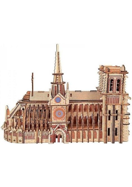 Caraele 239 Adet Ahşap Ahşap Ahşap 3D Puzzle Notre Dame De Paris (Yurt Dışından)