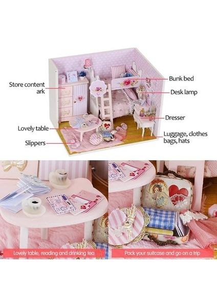 Oyuncaklar Çocuklar Için 3D Minyatür Dollhouse Mobilyaları Modeli Ahşap Bebek Evi Minyatür Dıy Monte Dıy Bulmaca Doğum Günü Hediyeleri | Mimari / Dıy Evi / Mininatures (Yurt Dışından) modelleri
