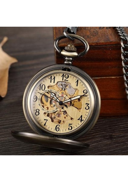 Antik Bronz Mekanik Cebi Adam Kadınlar Retro Zarif Oyma Roma Arama Tasarım Steampunk (Yurt Dışından) fiyatları