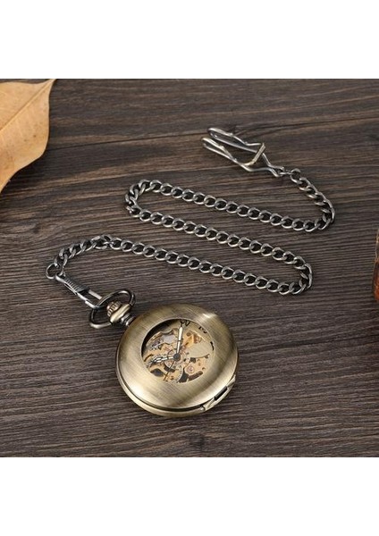 Antik Bronz Mekanik Cebi Adam Kadınlar Retro Zarif Oyma Roma Arama Tasarım Steampunk (Yurt Dışından) modelleri