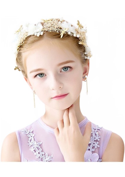 cc Kronlar Tiaras Bantlar Romantik Kız Saç Aksesuarları Için Parti Plaj Takı Doğum Günü Çiçek Forest Stil Headdress | Taç Tiara | Tiara Taç Taç Taç (Yurt Dışından)