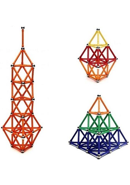 Mıknatıs Eğitici Oyuncaklar Manyetik Bloklar Çubuklar Istifleme Oyuncaklar Set (100 Adet) (Yurt Dışından)