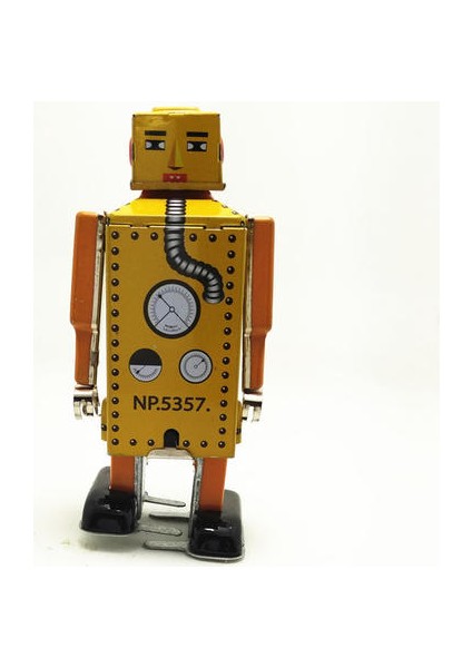 1 Adet Vintage Çocuk Oyuncakları Teneke Robotlar Wind Up Oyuncaklar Ev Koleksiyonu Retro Craft | Rüzgar Up Oyuncaklar (Yurt Dışından)