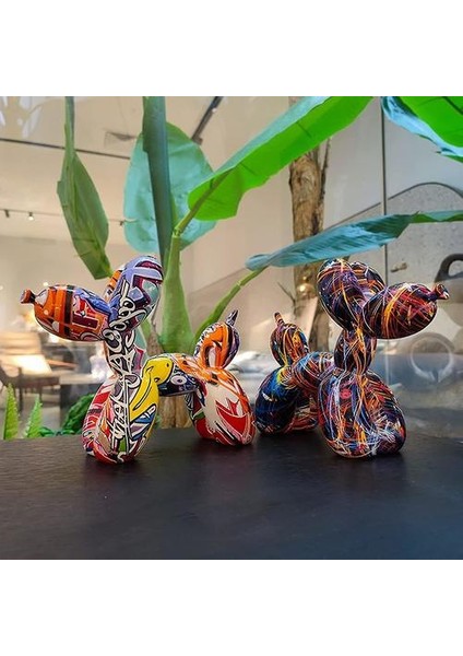 Jeff Koons'tan Büyük Balon Köpek Heykeli, Reçine Zanaat Heykelleri Balon Köpekler Heykeller Ofis, Renkli Balon Köpek Süsleri Ofis Ev Modern Dekor (Yurt Dışından)