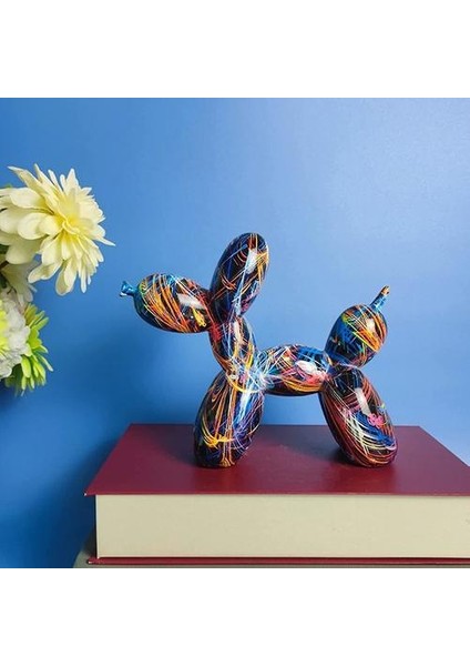 Jeff Koons'tan Büyük Balon Köpek Heykeli, Reçine Zanaat Heykelleri Balon Köpekler Heykeller Ofis, Renkli Balon Köpek Süsleri Ofis Ev Modern Dekor (Yurt Dışından)