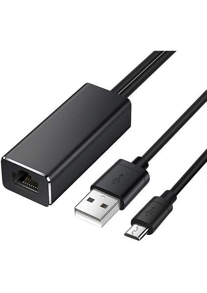 Fire Tv Stick Için Ethernet Adaptörü Google Home Mini Chromecast Ultra 2 1 Ses Mikro Usb'den RJ45'E USB Güç Kaynağı ile (Yurt Dışından)