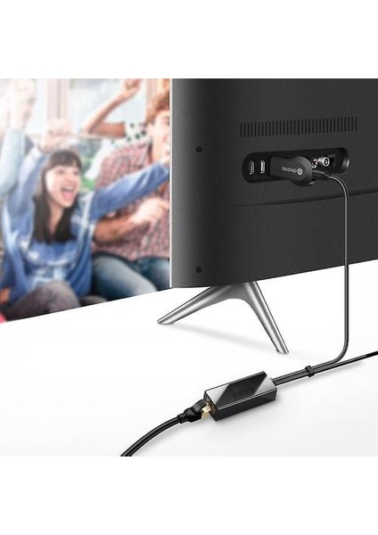 Fire Tv Stick Için Ethernet Adaptörü Google Home Mini Chromecast Ultra 2 1 Ses Mikro Usb'den RJ45'E USB Güç Kaynağı ile (Yurt Dışından)
